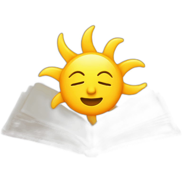 Sun that reads a book emoji