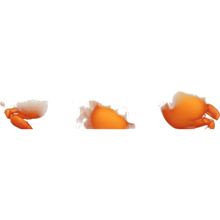 Cute orange crab emoji