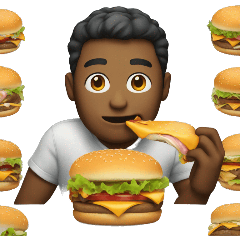 guy eating burger emoji