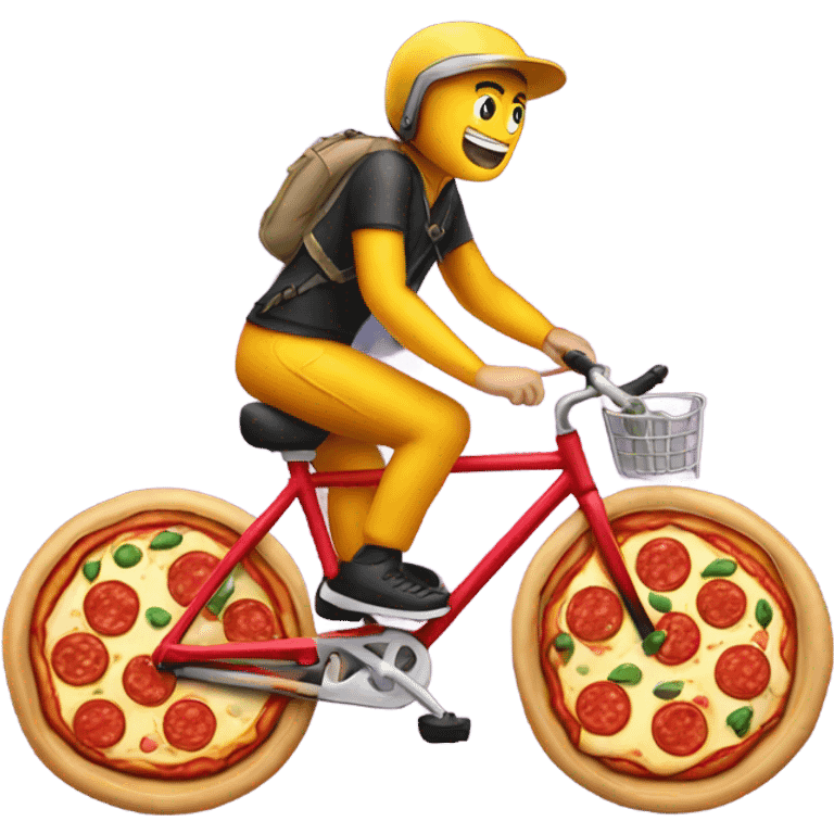 Pizza on a bike emoji