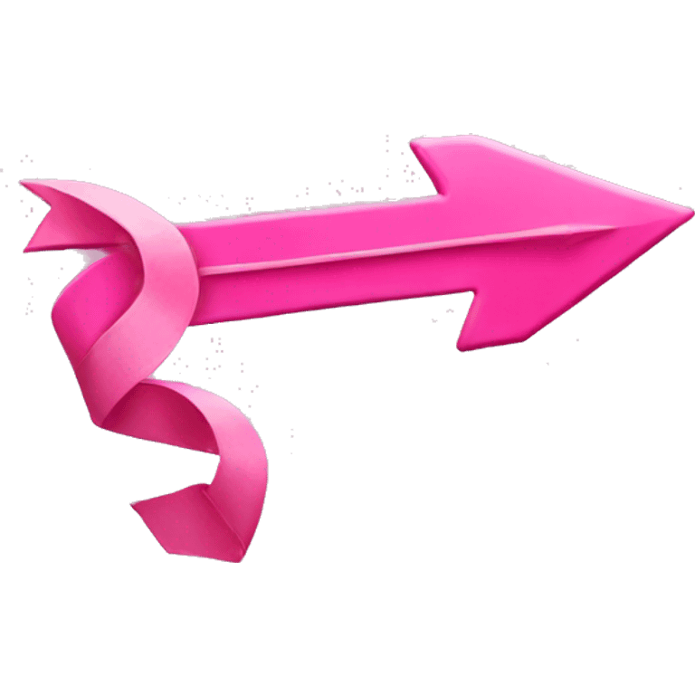 Pink arrow with a bow emoji