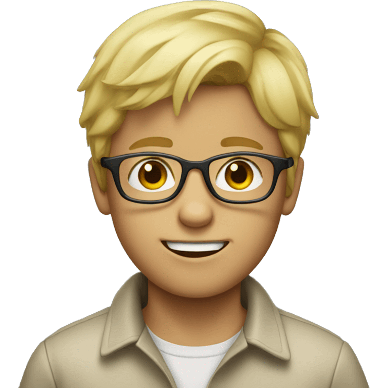 blond boy with glasses emoji