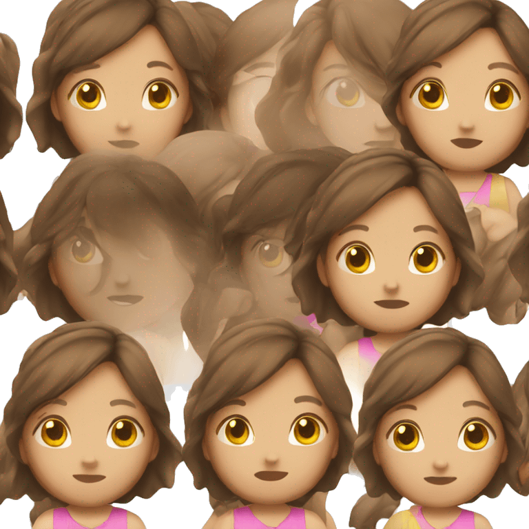 filipino girl with brown hair emoji