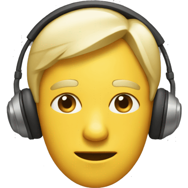 nodding head with headphones on emoji