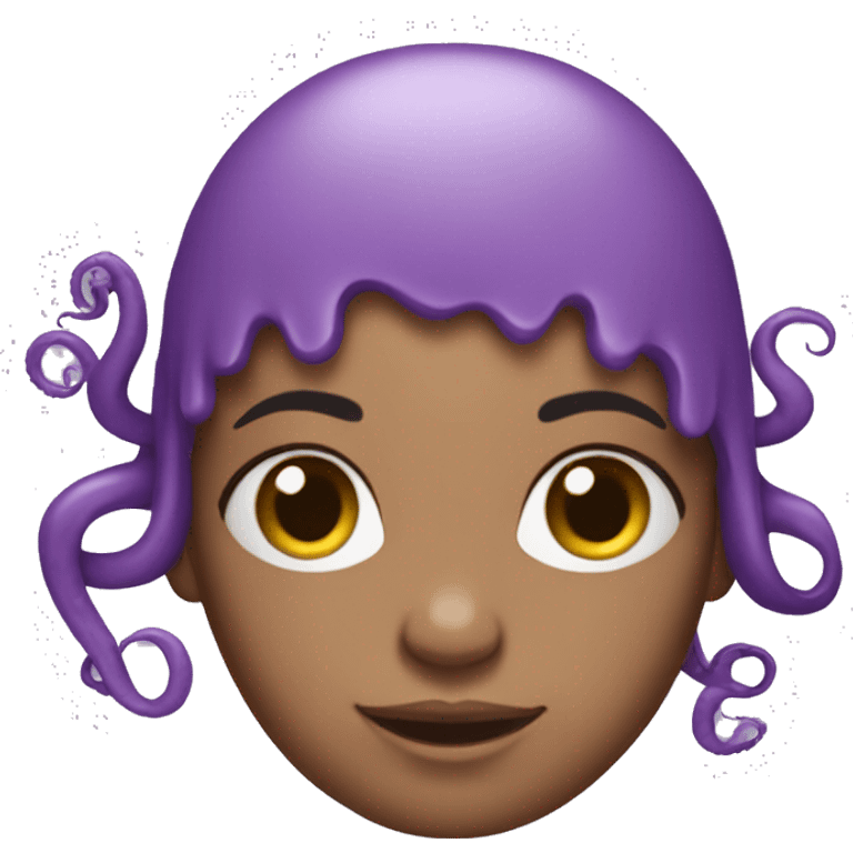 LightPurplehead girl with purple octopus on head emoji