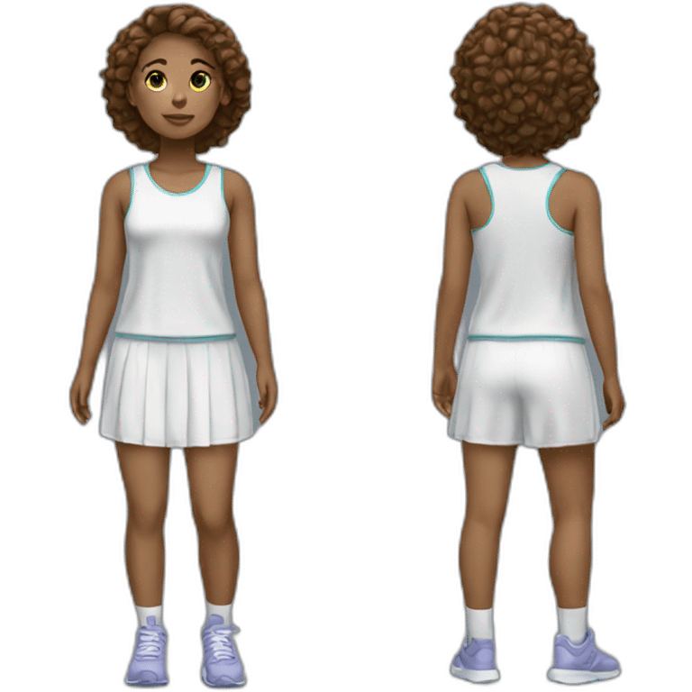 girl dress with sport cloth emoji