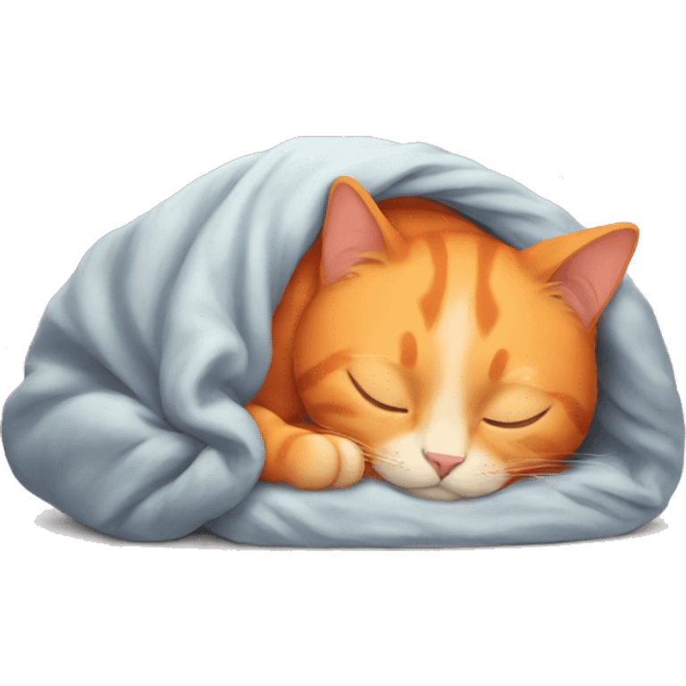 orange cat sleeping emoji