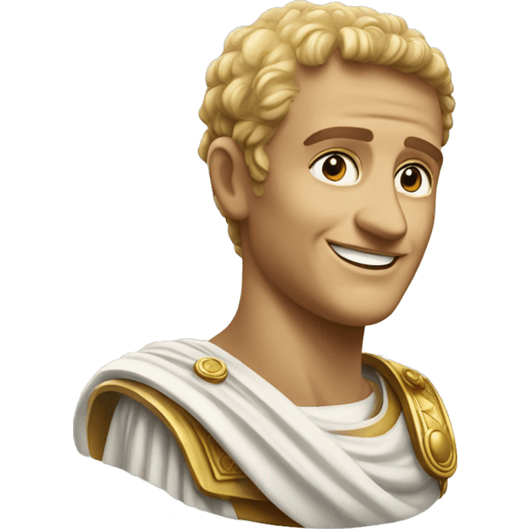 Caesar Augustus smiling wide emoji