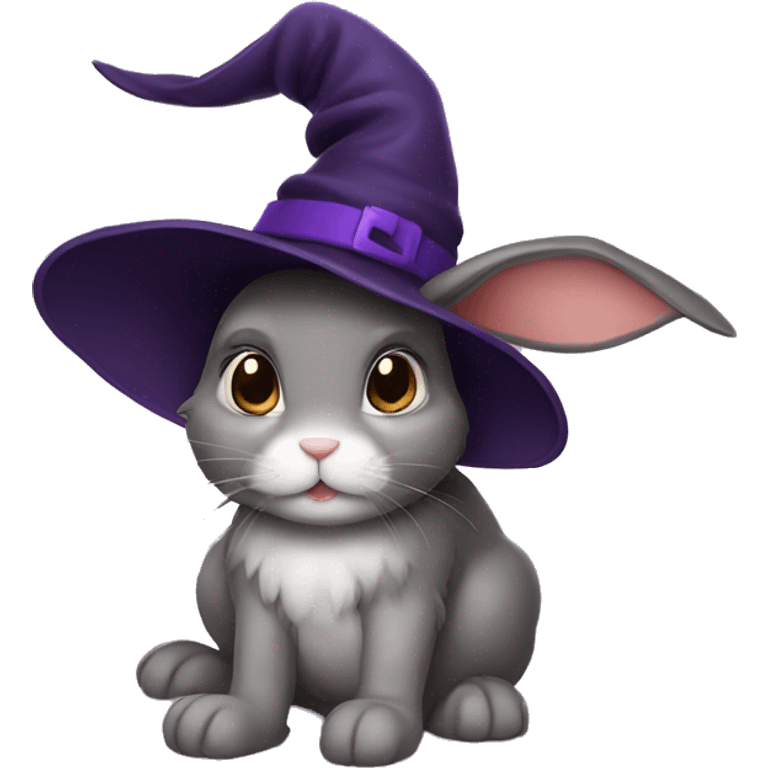 bunny wearing a witch hat  emoji