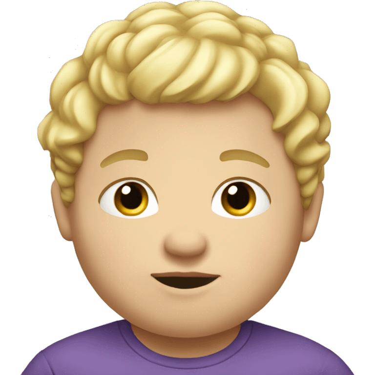 Fat kid blonde hair emoji