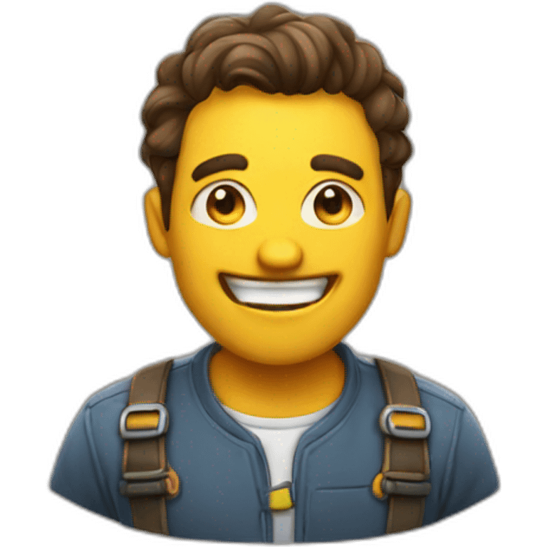 overly happy developer emoji