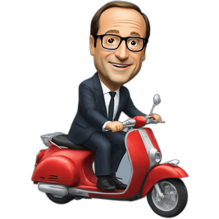 françois hollande sur un scooter emoji