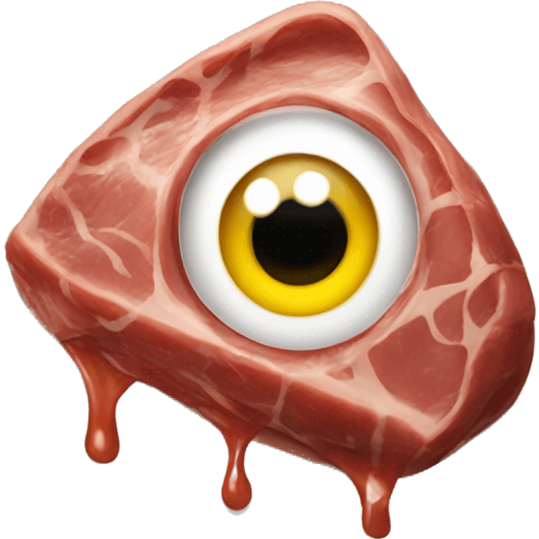 Eye on meat emoji