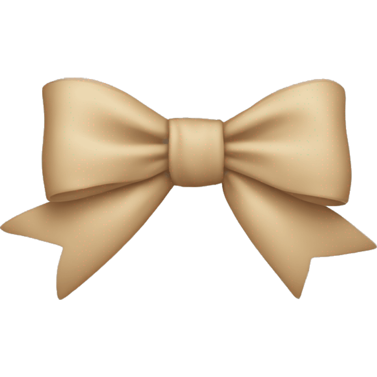 Beige bow emoji