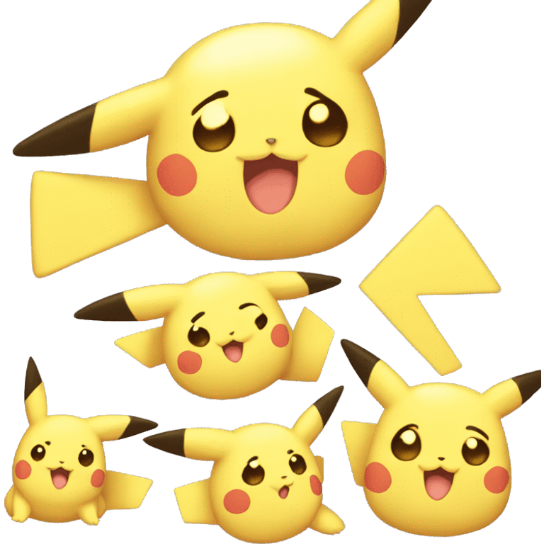 Pikachu, cute, female, blushing, UwU face, Pixel art emoji