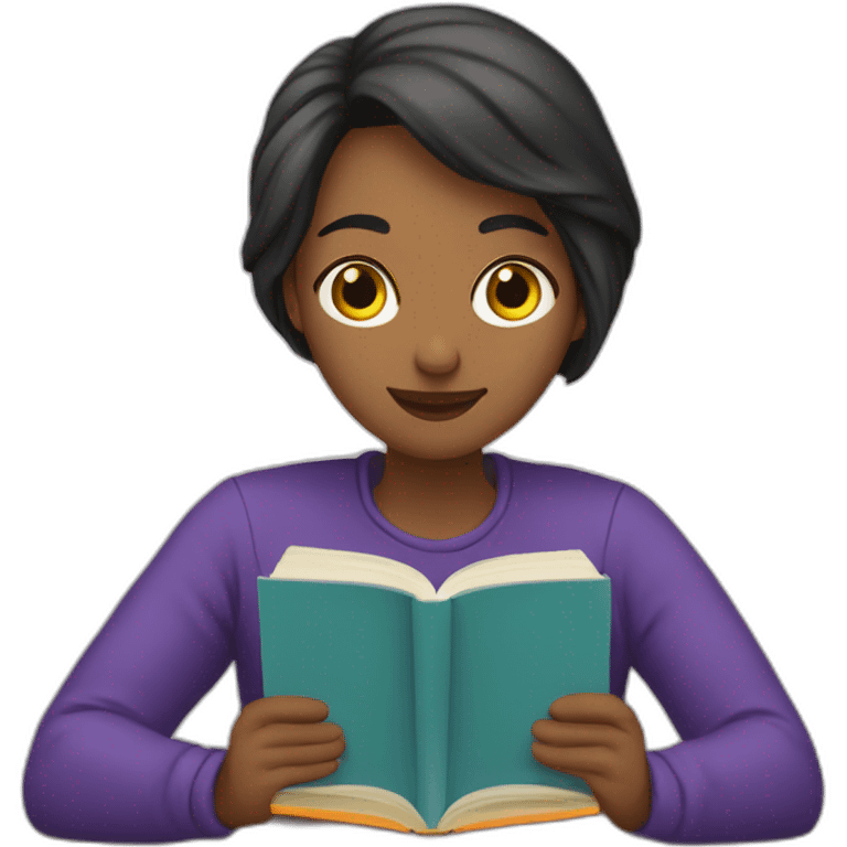 una persona leyendo un libro emoji