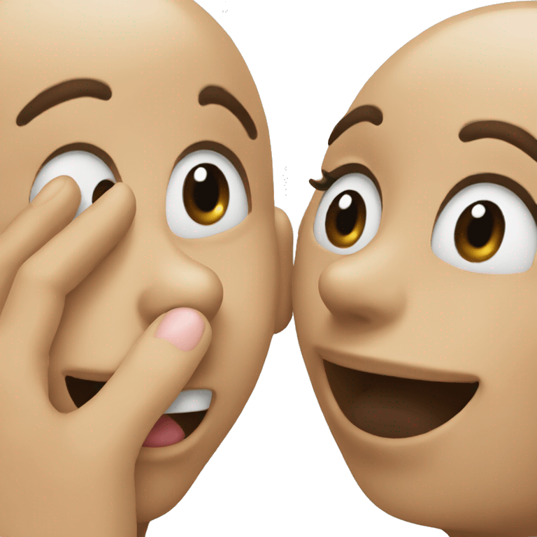 Emoji making a kissy face and putting their hand to their cheek emoji