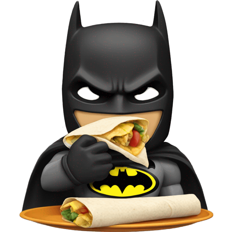 batman eating a burrito emoji