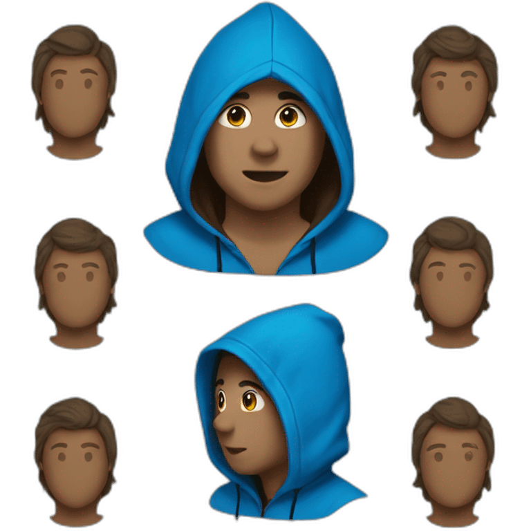 blue hoodie back emoji