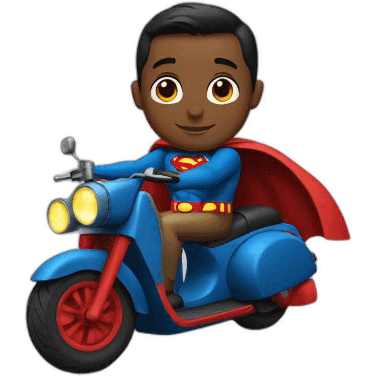 Superman en scooter emoji