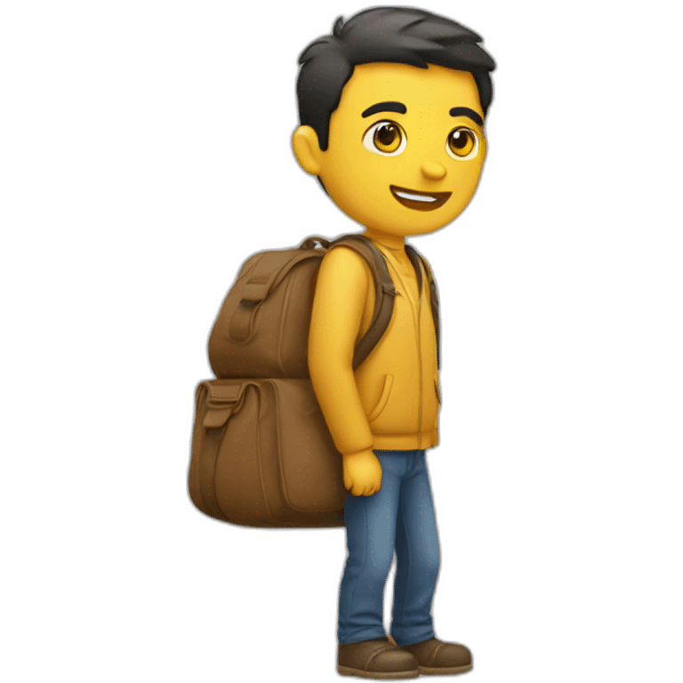 Homme porte un sac emoji