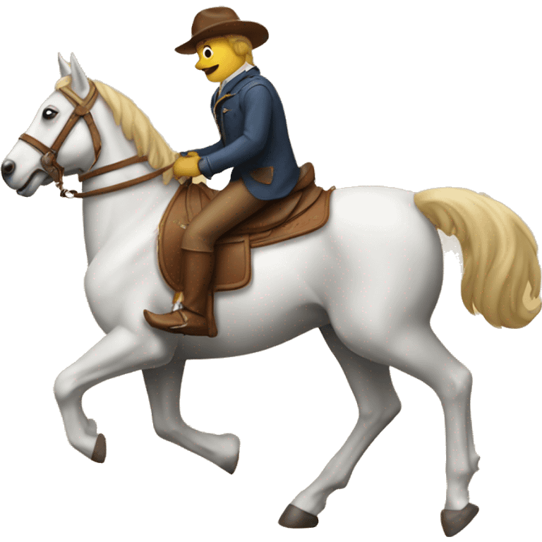 Dog riding a horse emoji