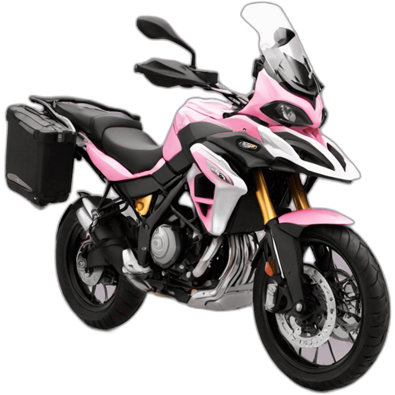 Moto benelli trk 502X color rosa al revés emoji