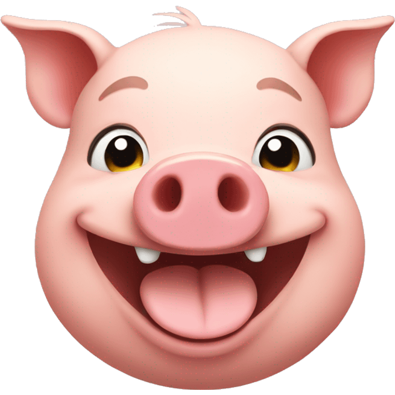 Smiling pig emoji