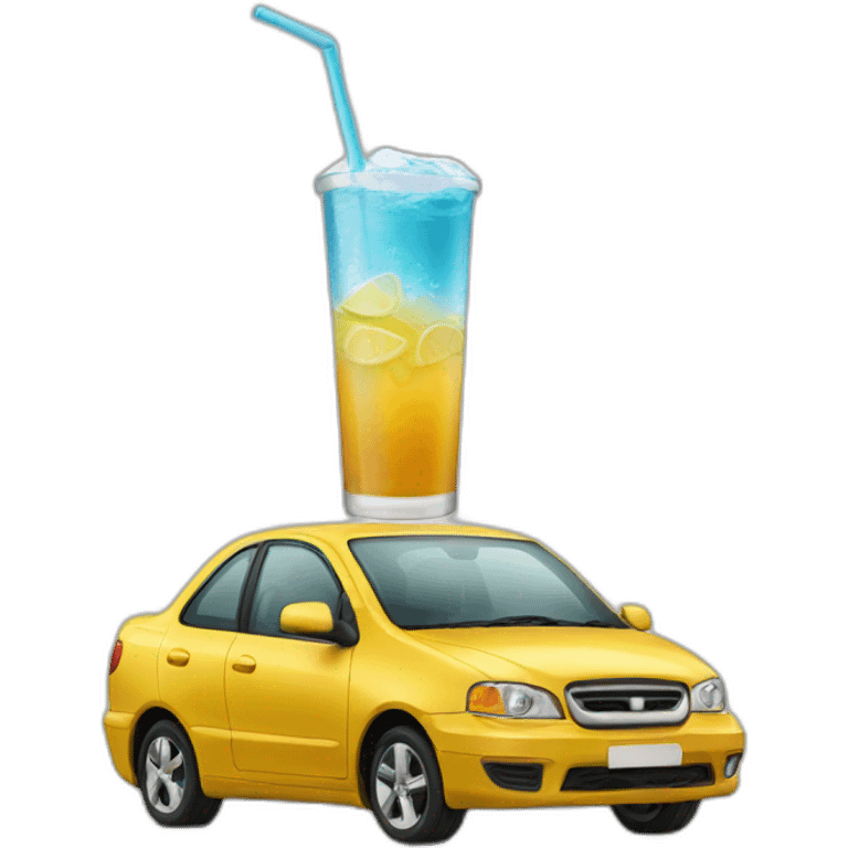 Drink arriving in car emoji