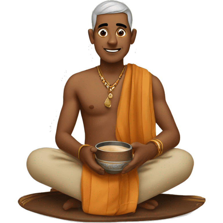 an indian man making chai emoji