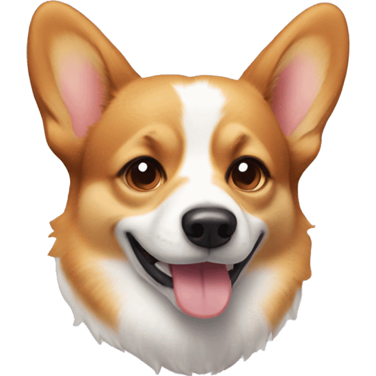 pretty face of a corgi dog emoji