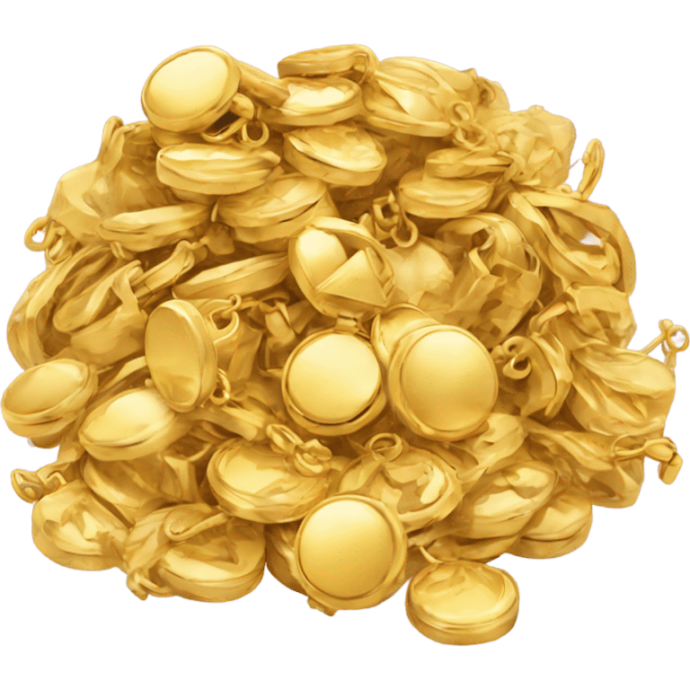 A pile of gold earrings emoji