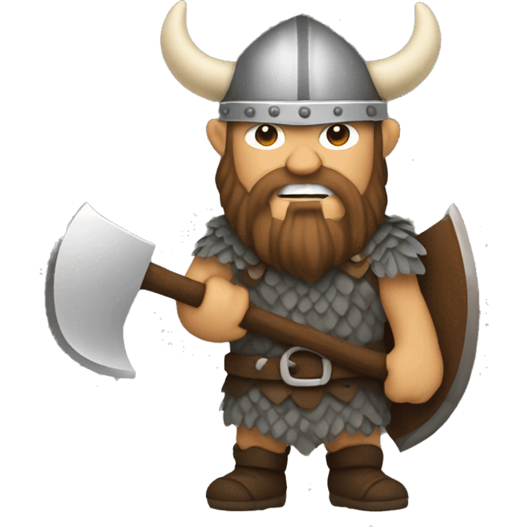 Viking holding an axe with a turkey emoji