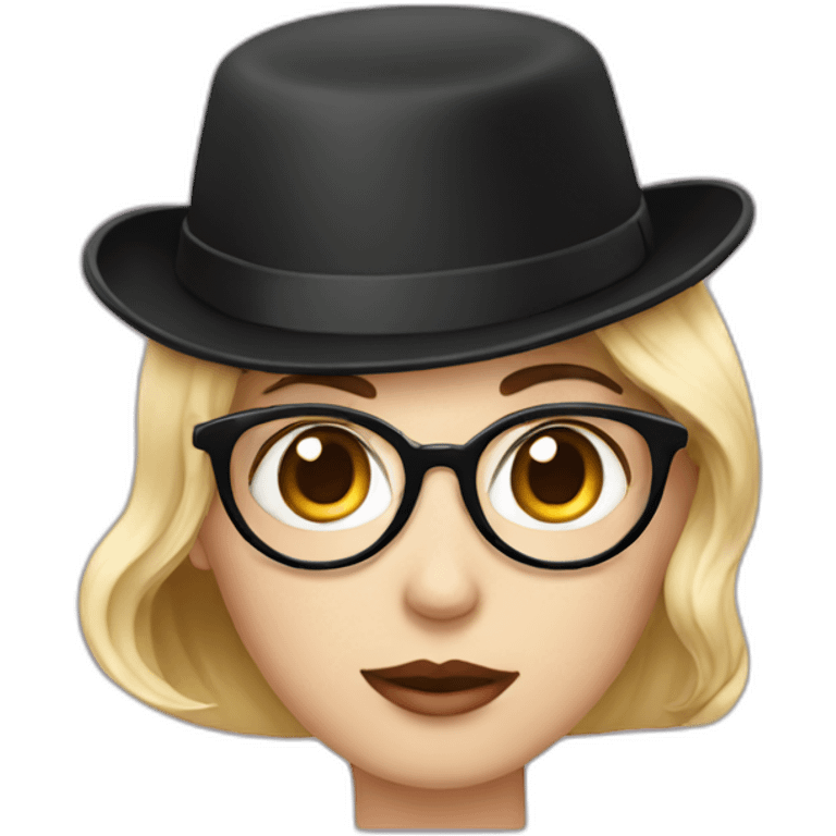 Sis with monocle and hat emoji