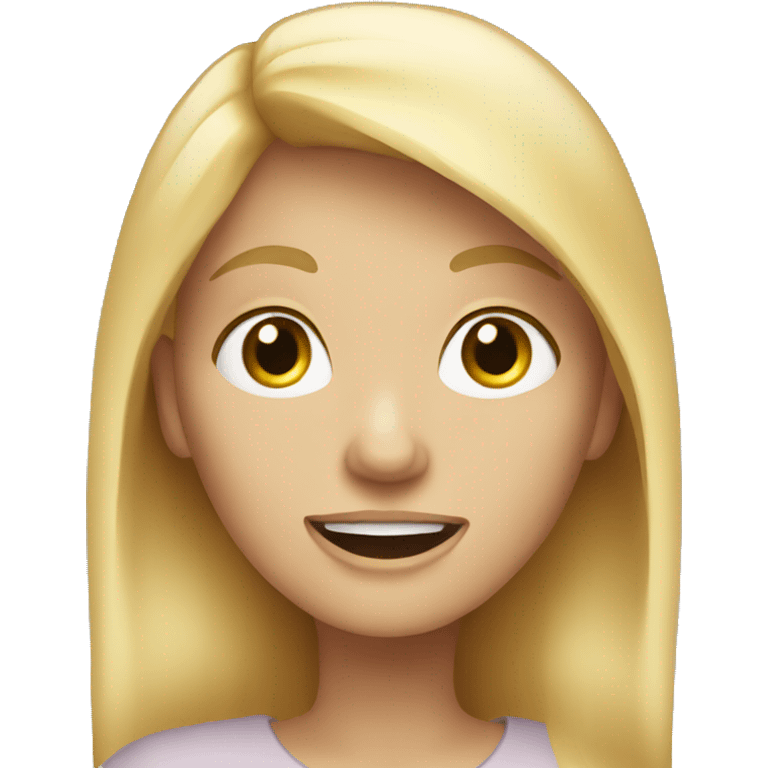 Blonde girl calling emoji