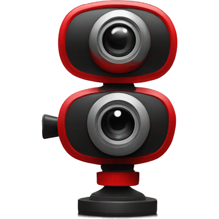 camera de surveillance noir et rouge  emoji