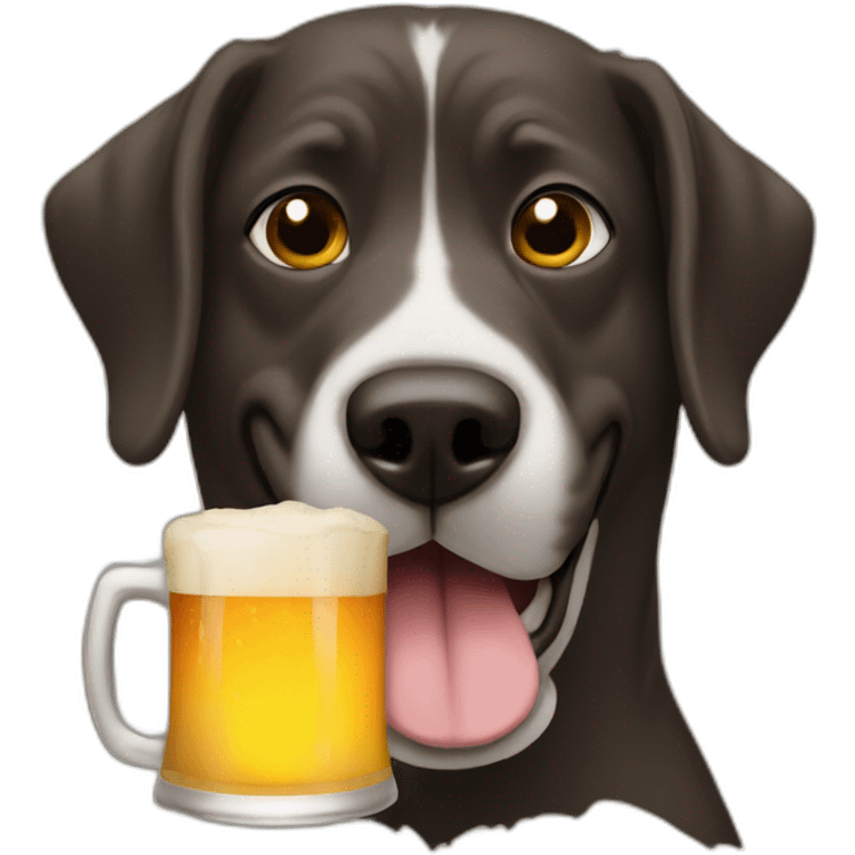 "This is Fine" dog drinking beer emoji