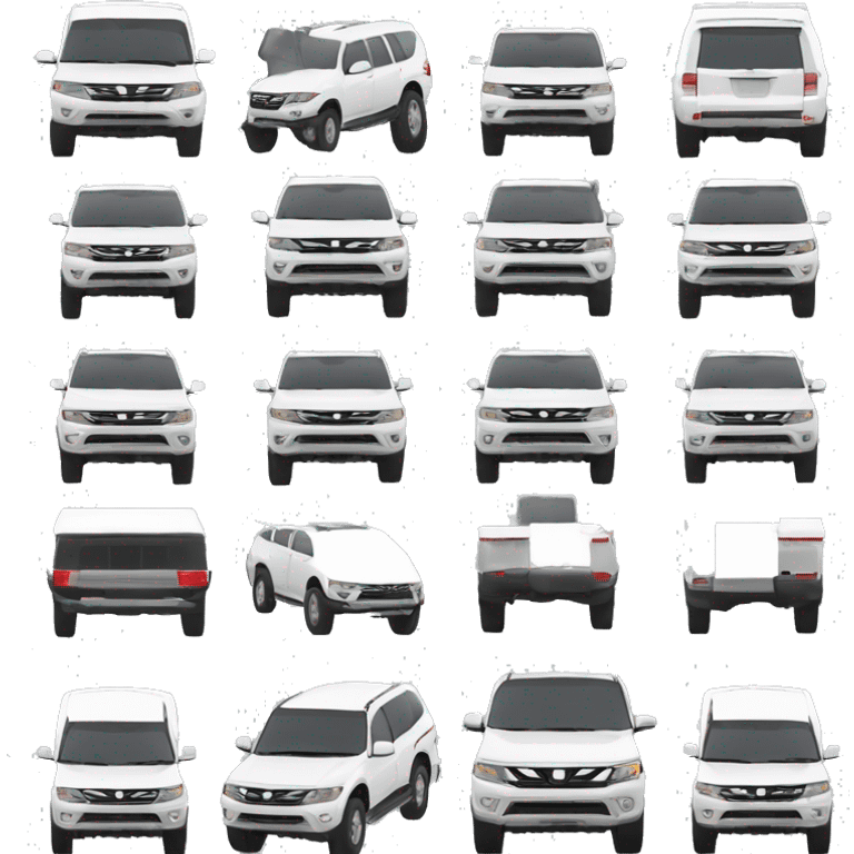 todoterreno mitsubishi montero blanco emoji