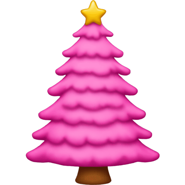 Pink Christmas tree emoji