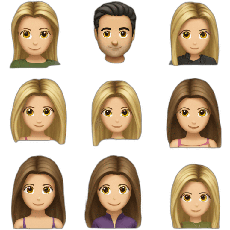 Rachel Green with Joey Tribbiani emoji