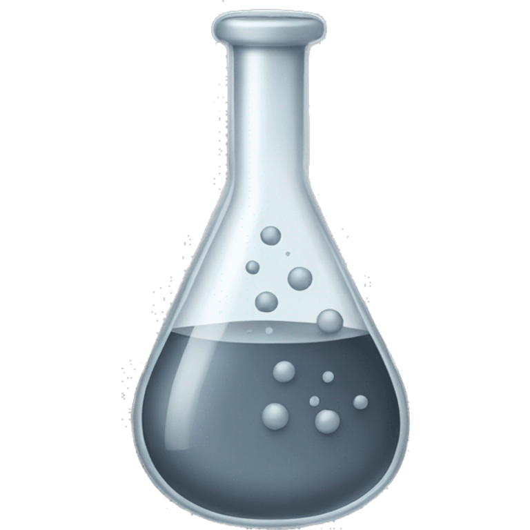 science vial with gray fluid inside emoji