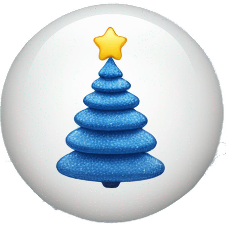 blue christmas tree with hanukkah ornaments on it emoji