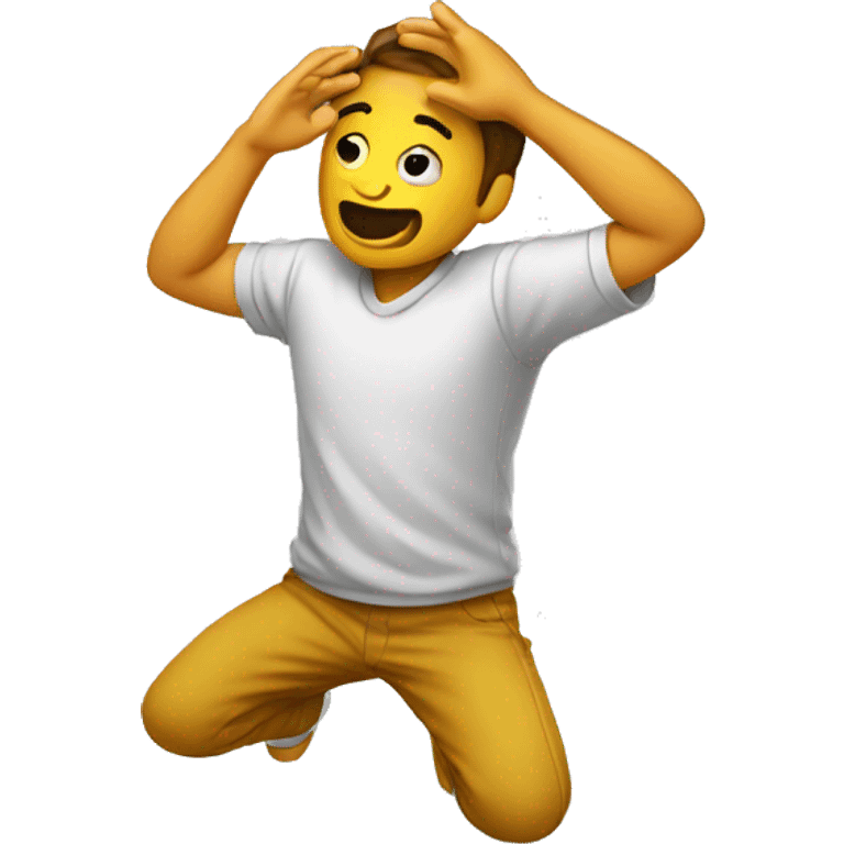 A man doing a dab  emoji