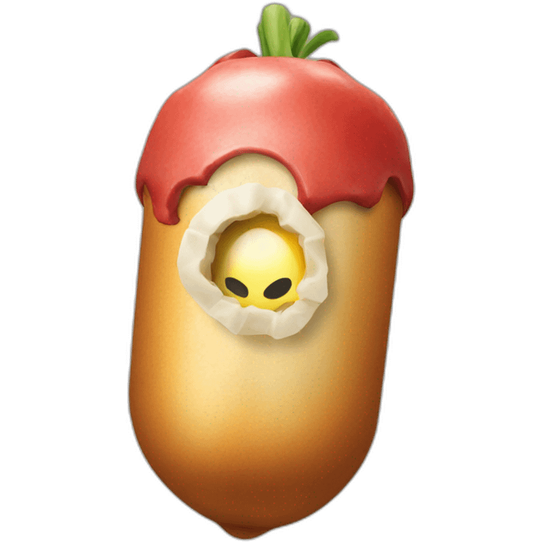 Bomb in a kebab emoji