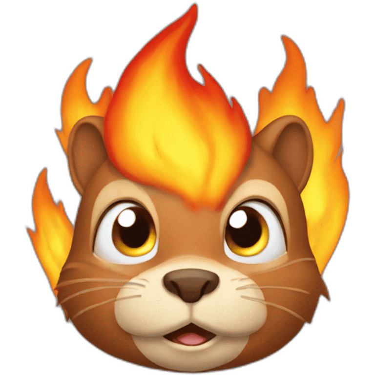 squirrel on fire emoji