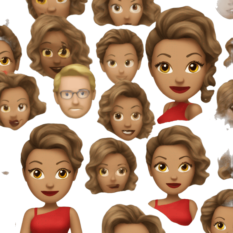 Vanessa Williams in red dress emoji