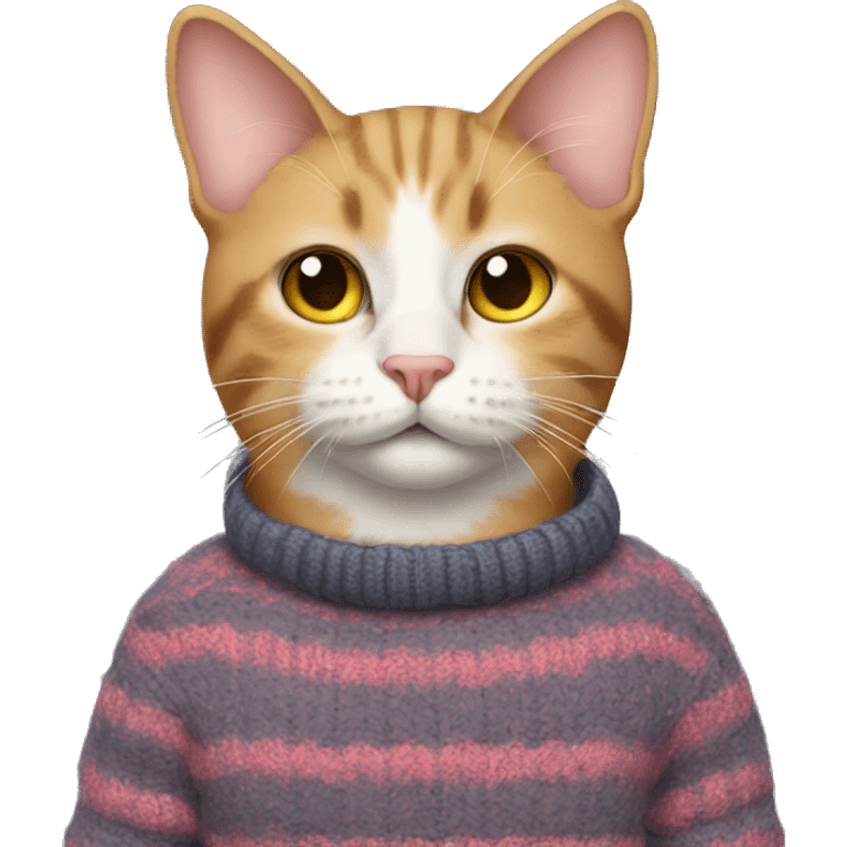 cat with a sweater emoji