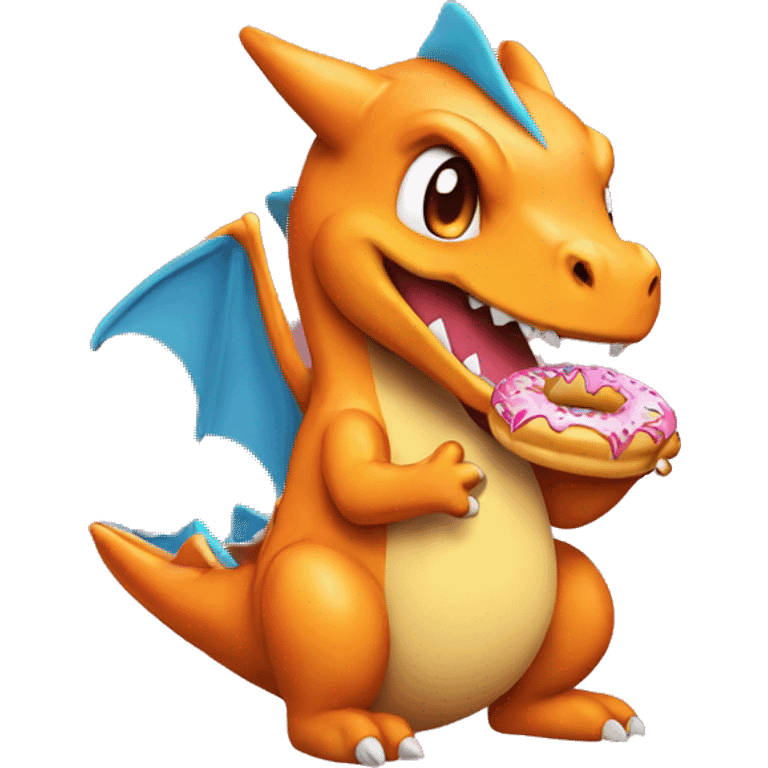 Charzard with a doughnut  emoji