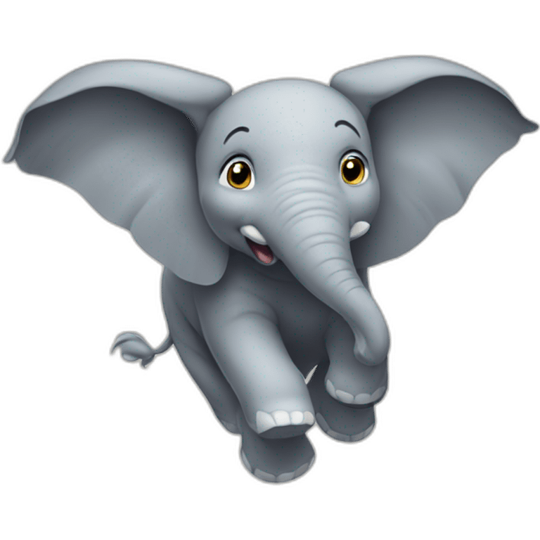 Flying elephant emoji