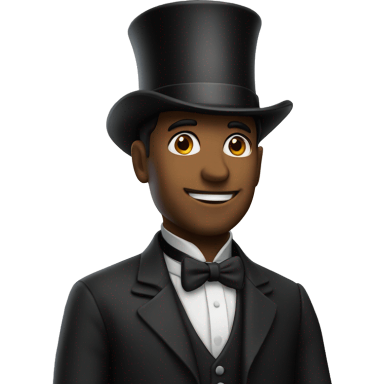 Guy with a top hat  emoji